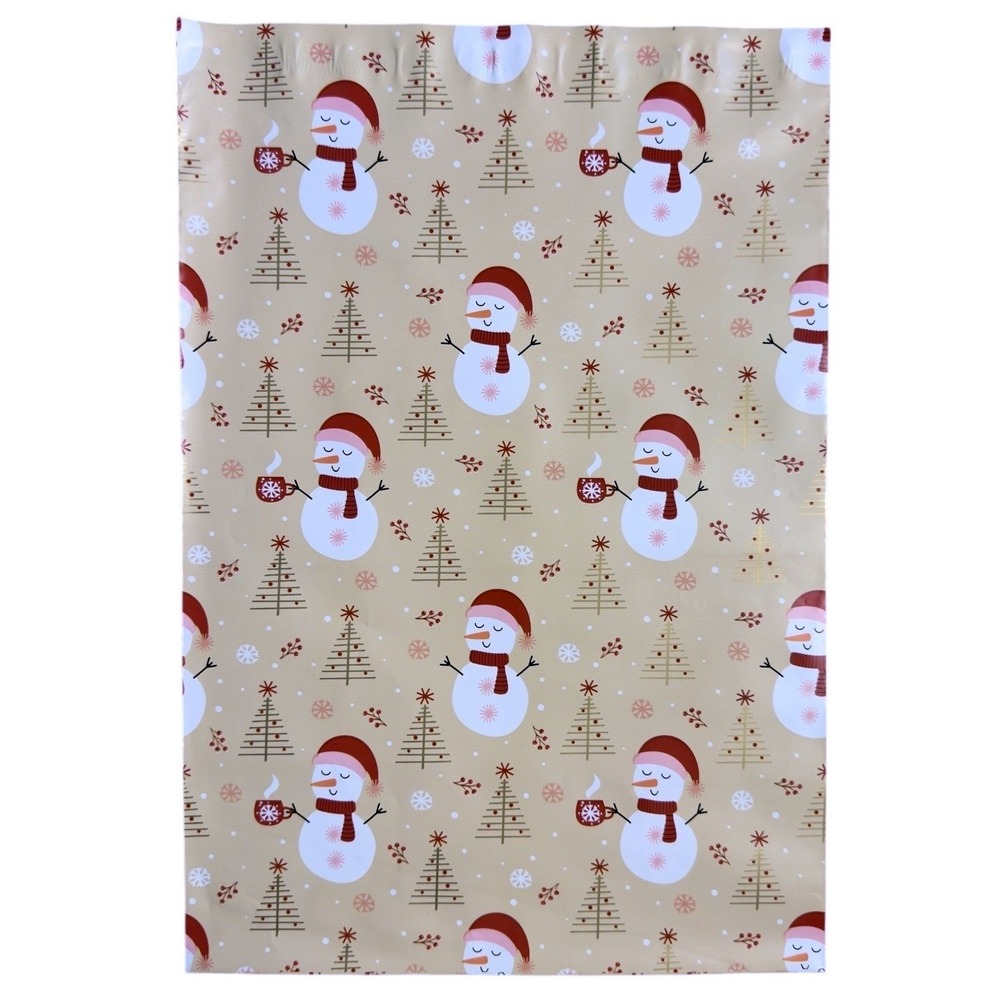 10‎ Poly Mailers 10x13 Shipping Envelopes Snowman Self Seal Waterproof Polymaile